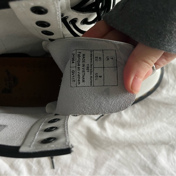White Doc Martens 1460 8-Eye Boots - Picture 9 of 9